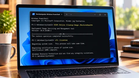 Windows rendszerfájlok javítása SFC és DISM segítségével